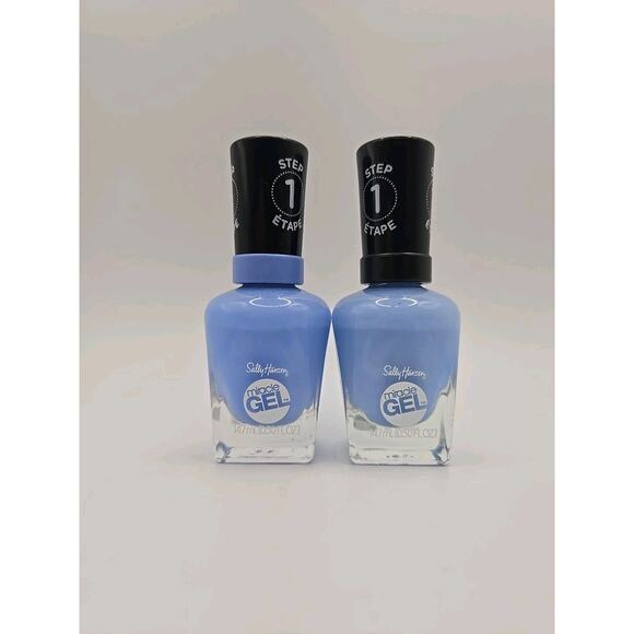 Lot of 2 Sally Hansen Miracle Gel Nail Polish 639 Sugar Fix 0.50 Oz Each Blue - Picture 1 of 2
